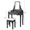 Modern Makeup Vanity Set with 10 LED Lights and 5 Storage Drawers and Comfortable Cushioned Stool, Mirror